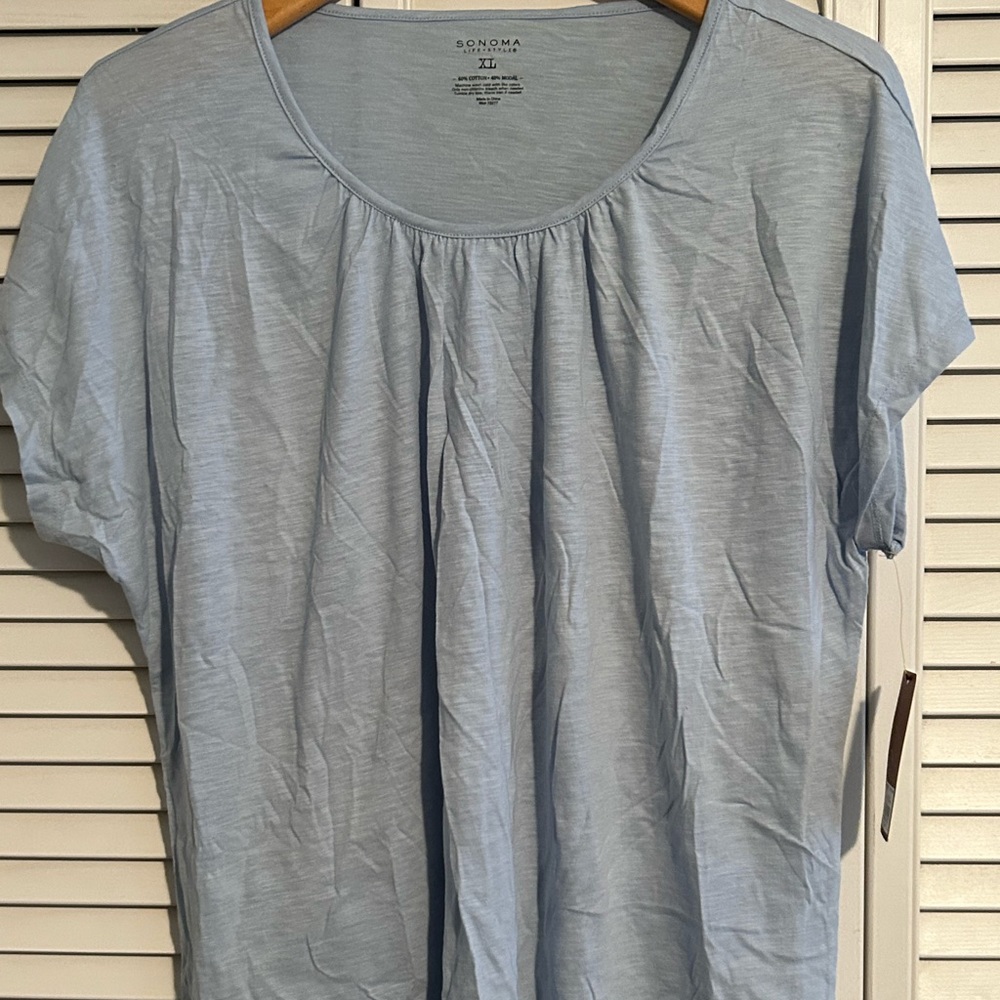 Sonoma Life & Style Women’s Blue Shirt NWT XL
